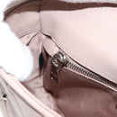 Miu Miu Chain Shoulder Bag Leather Pink Silver Auth 119207-24