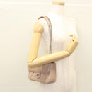 Miu Miu Chain Shoulder Bag Leather Pink Silver Auth 119207-26