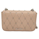 Miu Miu Chain Shoulder Bag Leather Pink Silver Auth 119207-2