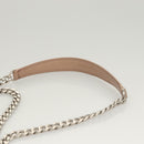 Miu Miu Chain Shoulder Bag Leather Pink Silver Auth 119207-14