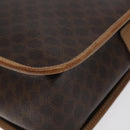 CELINE Macadam Canvas Shoulder Bag PVC Leather Brown Gold Auth 119211-16