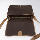 CELINE Macadam Canvas Shoulder Bag PVC Leather Brown Gold Auth 119211-19