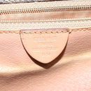 CELINE Macadam Canvas Umhängetasche PVC Leder Braun Gold Auth 119211-12