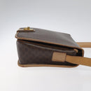 CELINE Macadam Canvas Umhängetasche PVC Leder Braun Gold Auth 119211-3