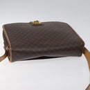 CELINE Macadam Canvas Shoulder Bag PVC Leather Brown Gold Auth 119211-6