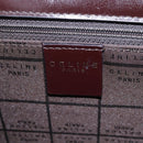CELINE Hand Bag Leather 2way Brown Gold Auth 119212-17