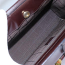 CELINE Hand Bag Leather 2way Brown Gold Auth 119212-11