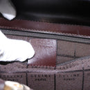 CELINE Hand Bag Leather 2way Brown Gold Auth 119212-12