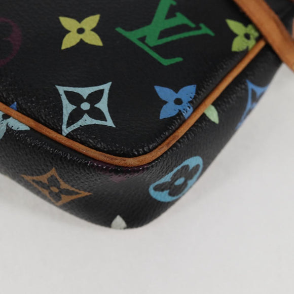 LOUIS VUITTON Monogram Multicolor Pochette Accessoires Black M92648 Auth 119219V