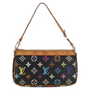 LOUIS VUITTON Monogram Multicolor Pochette Accessoires Black M92648 Auth 119219V-13