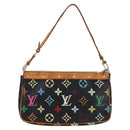 LOUIS VUITTON Monogram Multicolor Pochette Accessoires Black M92648 Auth 119219V-2
