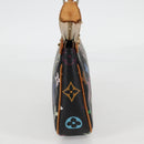 LOUIS VUITTON Monogram Multicolor Pochette Accessoires Black M92648 Auth 119219V-3