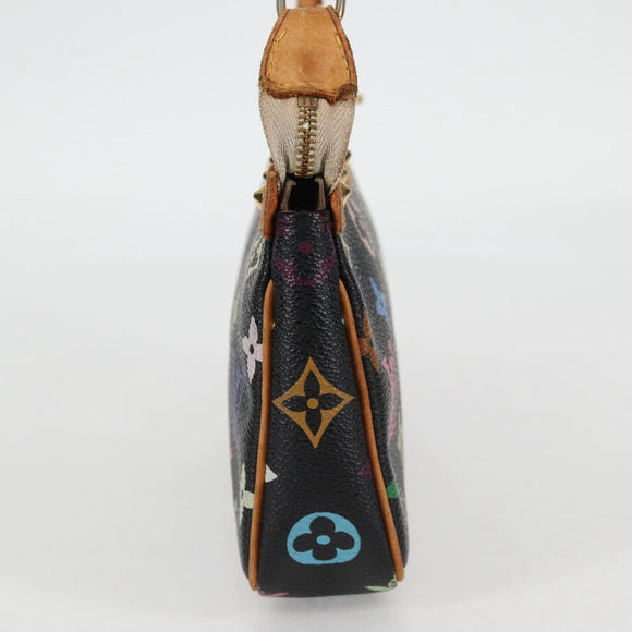 LOUIS VUITTON Monogram Multicolor Pochette Accessoires Black M92648 Auth 119219V