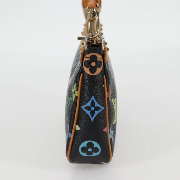 LOUIS VUITTON Monogram Multicolor Pochette Accessoires Black M92648 Auth 119219V