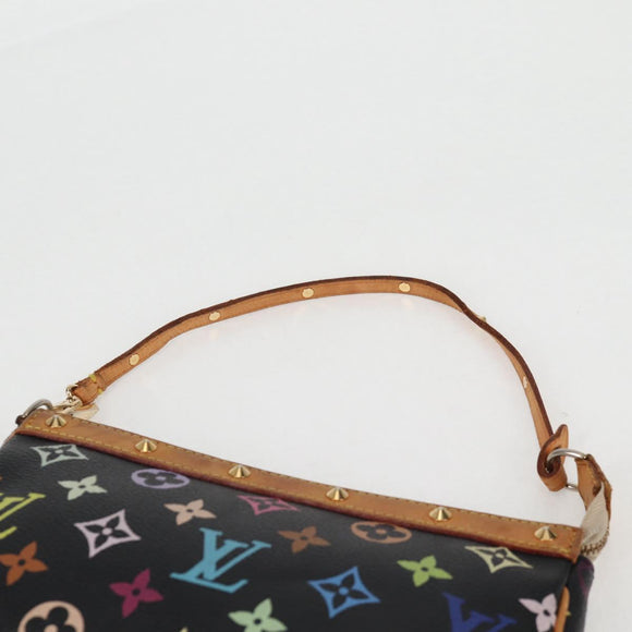LOUIS VUITTON Monogram Multicolor Pochette Accessoires Black M92648 Auth 119219V