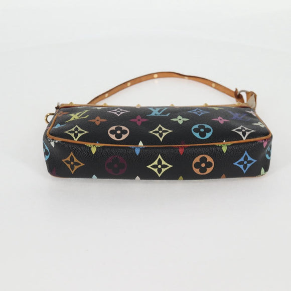 LOUIS VUITTON Monogram Multicolor Pochette Accessoires Black M92648 Auth 119219V