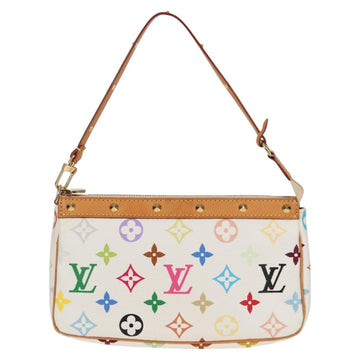 LOUIS VUITTON Multicolor Pochette Accessoires Pouch White M92649 Auth 119220SV - 0
