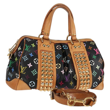LOUIS VUITTON Monogram Multicolor Courtney MM Bag 2way Black M45642 Auth 119223V