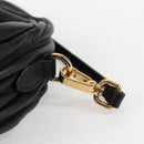 Miu Miu Matelasse Hand Bag Leather 2way Black Auth 119232SM-19