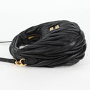 Miu Miu Matelasse Hand Bag Leather 2way Black Auth 119232SM-3