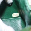 CHANEL Matelasse Chain Shoulder Bag Lamb Skin Green Gold CC Auth 119235-12