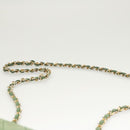 CHANEL Matelasse Chain Shoulder Bag Lamb Skin Green Gold CC Auth 119235-14