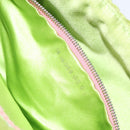 FENDI Mamma Baguette Shoulder Bag Wool Green Silver Auth 119238SV-23