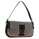 FENDI Mamma Baguette Shoulder Bag Nylon Black Gold Auth 119240SM-1