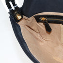 FENDI Mamma Baguette Shoulder Bag Nylon Black Gold Auth 119240SM-21