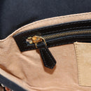 FENDI Mamma Baguette Shoulder Bag Nylon Black Gold Auth 119240SM-22