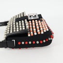 FENDI Mamma Baguette Shoulder Bag Nylon Black Gold Auth 119240SM-4