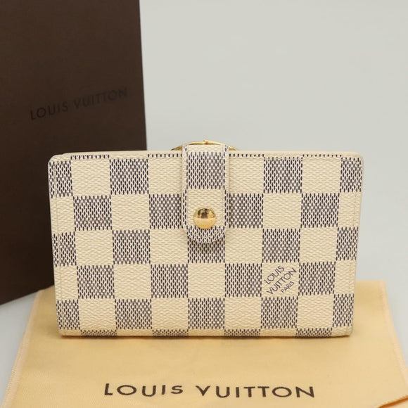 LOUIS VUITTON Damier Azur Portefeuille Viennois Wallet N61676 LV Auth 119248V
