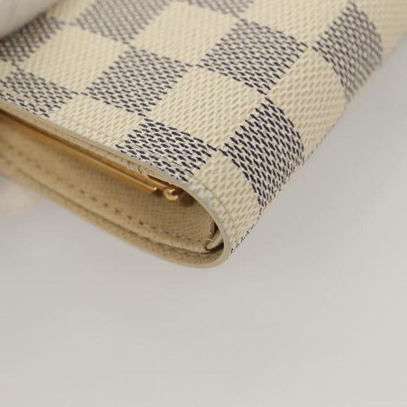 LOUIS VUITTON Damier Azur Portefeuille Viennois Wallet N61676 LV Auth 119248V