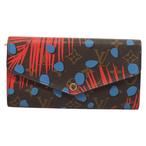 LOUIS VUITTON Monogram Jungle Dot Portefeuille Sarah Wallet M41381 Auth 119252V