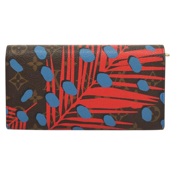 LOUIS VUITTON Monogram Jungle Dot Portefeuille Sarah Wallet M41381 Auth 119252V