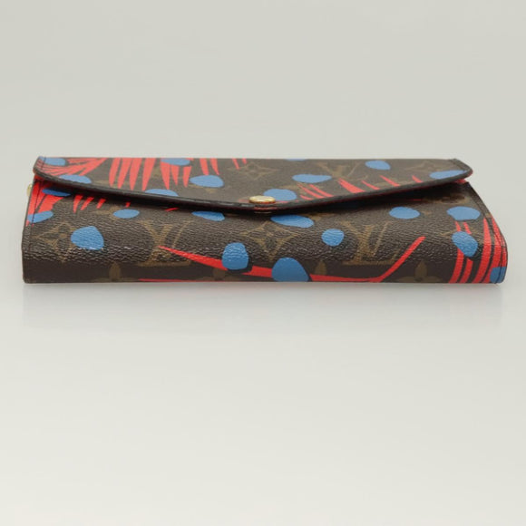 LOUIS VUITTON Monogram Jungle Dot Portefeuille Sarah Wallet M41381 Auth 119252V