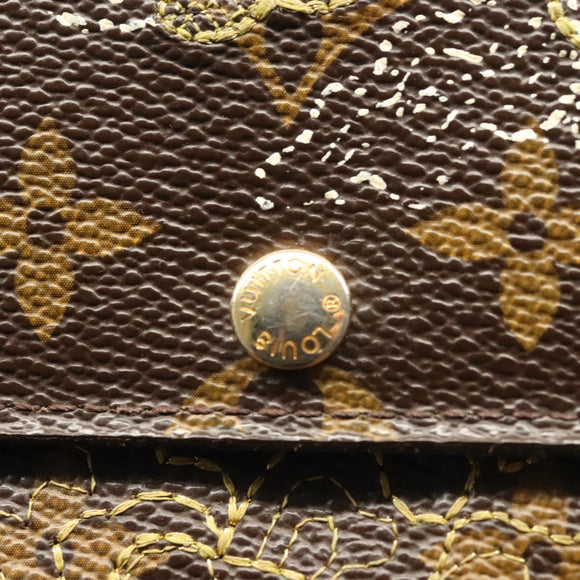 LOUIS VUITTON Monogram Dentelle Portefeuille Sarah Wallet M95390 LV Auth 119253V