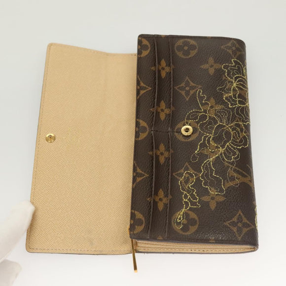 LOUIS VUITTON Monogram Dentelle Portefeuille Sarah Wallet M95390 LV Auth 119253V
