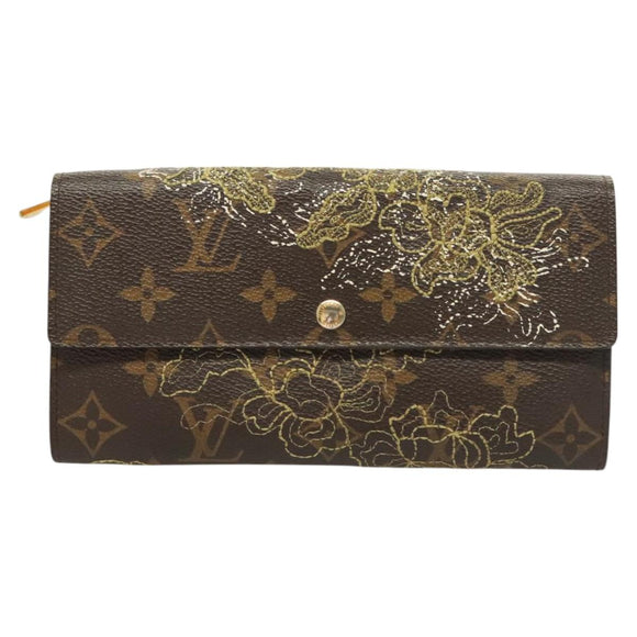 LOUIS VUITTON Monogram Dentelle Portefeuille Sarah Wallet M95390 LV Auth 119253V