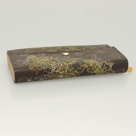 LOUIS VUITTON Monogram Dentelle Portefeuille Sarah Wallet M95390 LV Auth 119253V