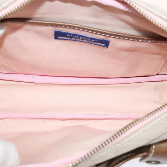 BURBERRY Blue Label Shoulder Bag Canvas Pink Auth 119316
