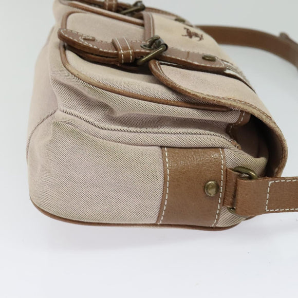 BURBERRY Blue Label Shoulder Bag Canvas Pink Auth 119316