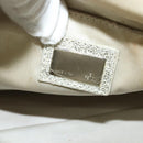 FENDI Zucchino Canvas Hand Bag Silver Auth 119320-17