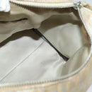 FENDI Zucchino Canvas Hand Bag Silver Auth 119320-18