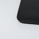 Christian Dior Chain Shoulder Bag Leather Navy Gold Auth 119333-14