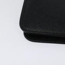 Christian Dior Chain Shoulder Bag Leather Navy Gold Auth 119333-16