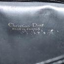Christian Dior Chain Shoulder Bag Leather Navy Gold Auth 119333-10