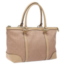 GUCCI GG Canvas Lovely Hand Bag Pink Gold 257069 Auth 119334-1