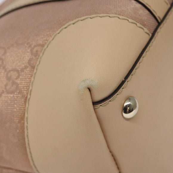 GUCCI GG Canvas Lovely Hand Bag Pink Gold 257069 Auth 119334