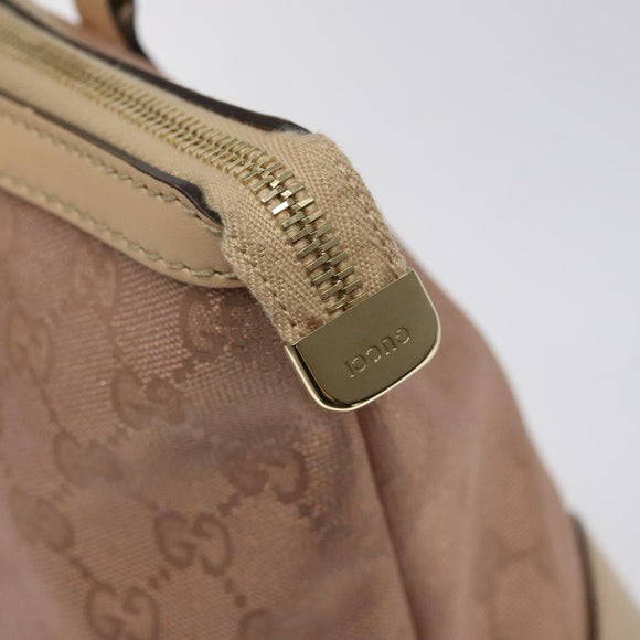 GUCCI GG Canvas Lovely Hand Bag Pink Gold 257069 Auth 119334